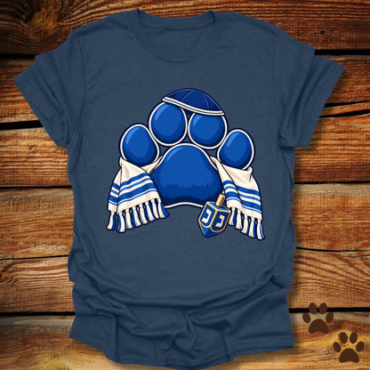 Hanukkah Paw Print Dreidel T-Shirt