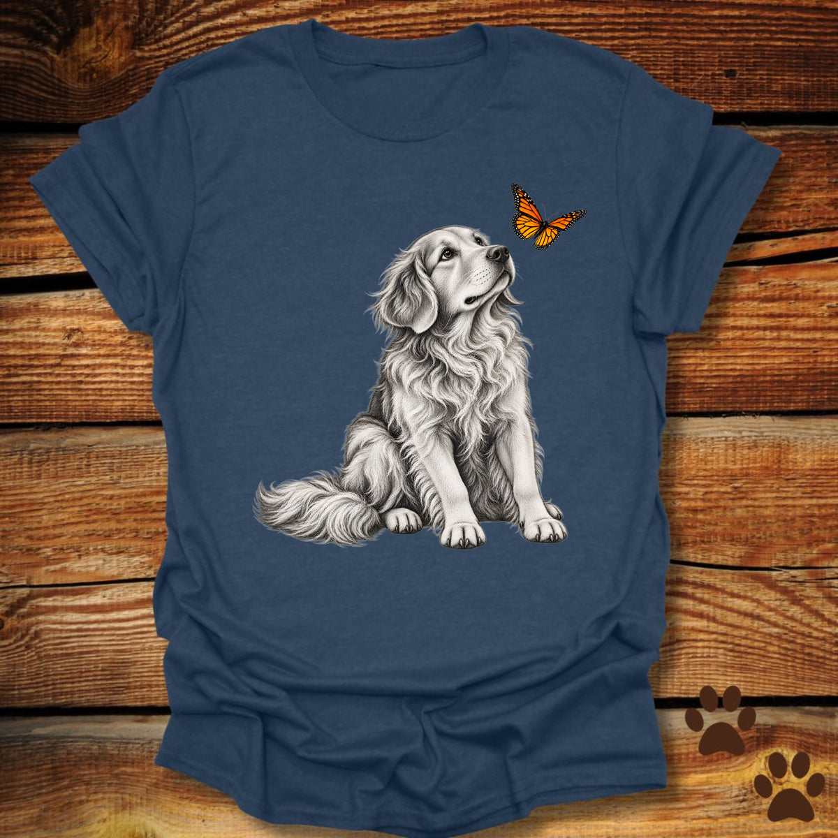 Golden Retriever Butterfly T-Shirt