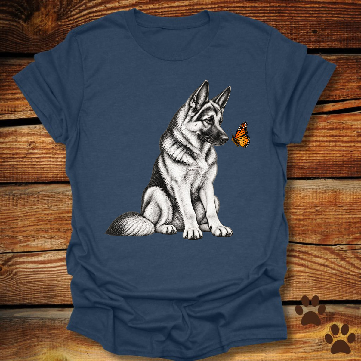German Shepherd Butterfly T-Shirt