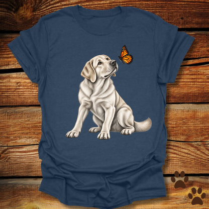 Yellow Labrador Butterfly T-Shirt