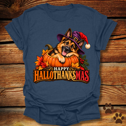 Happy Hallothanksmas German Shepherd T-Shirt
