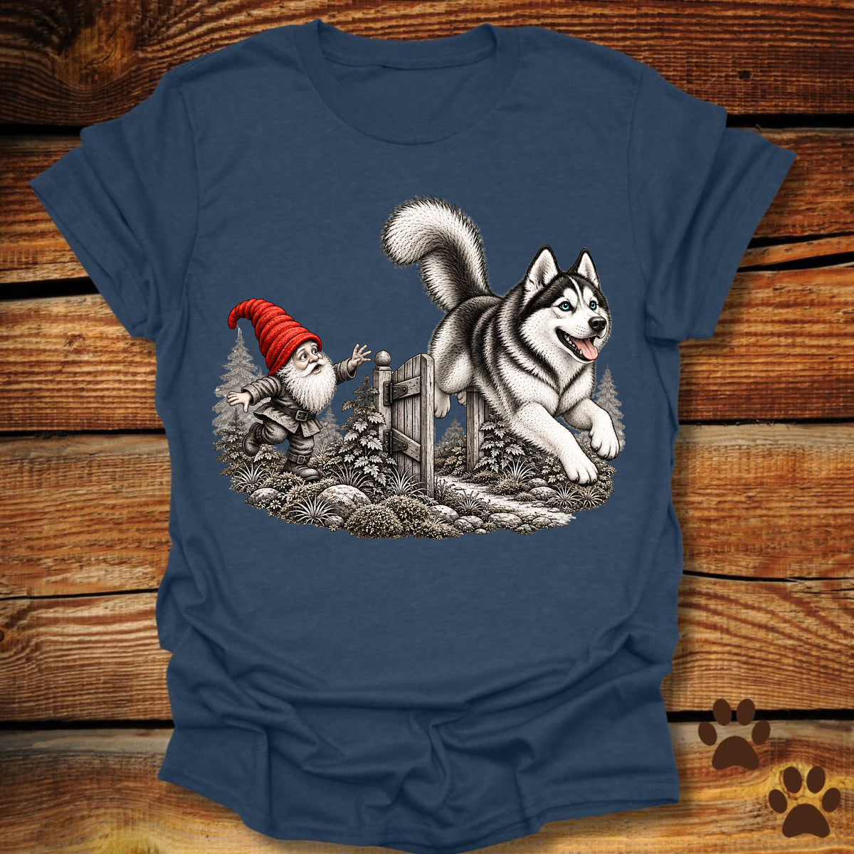 Garden Gnome Husky Escape T-Shirt