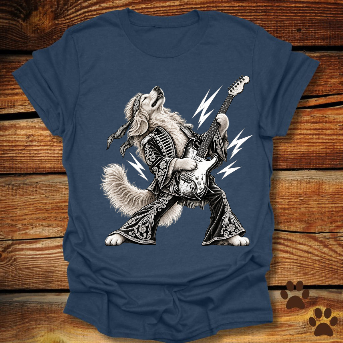 Golden Retriever Guitar Hero T-Shirt