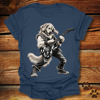 Golden Retriever Guitar Shredder T-Shirt
