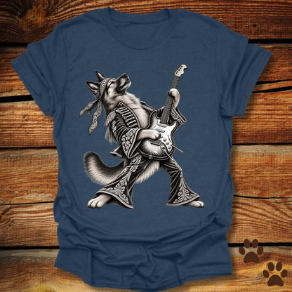 German Shepherd Guitar Hero T-Shirt