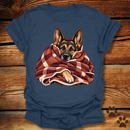 German Shepherd Blanket Burrito T-Shirt