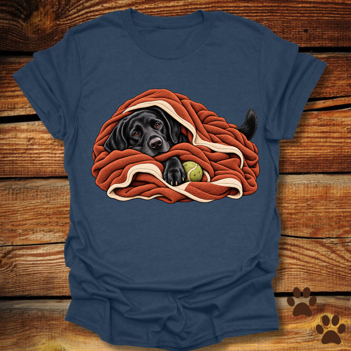 Labrador Retriever Blanket Burrito T-Shirt