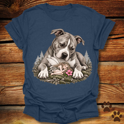 Pit Bull Whimsical Sleeping Fairy T-Shirt