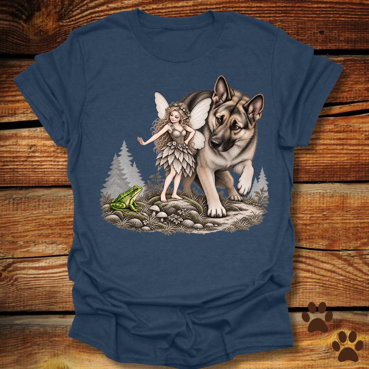 Fairy, Frog and German Shepherd T-Shirt