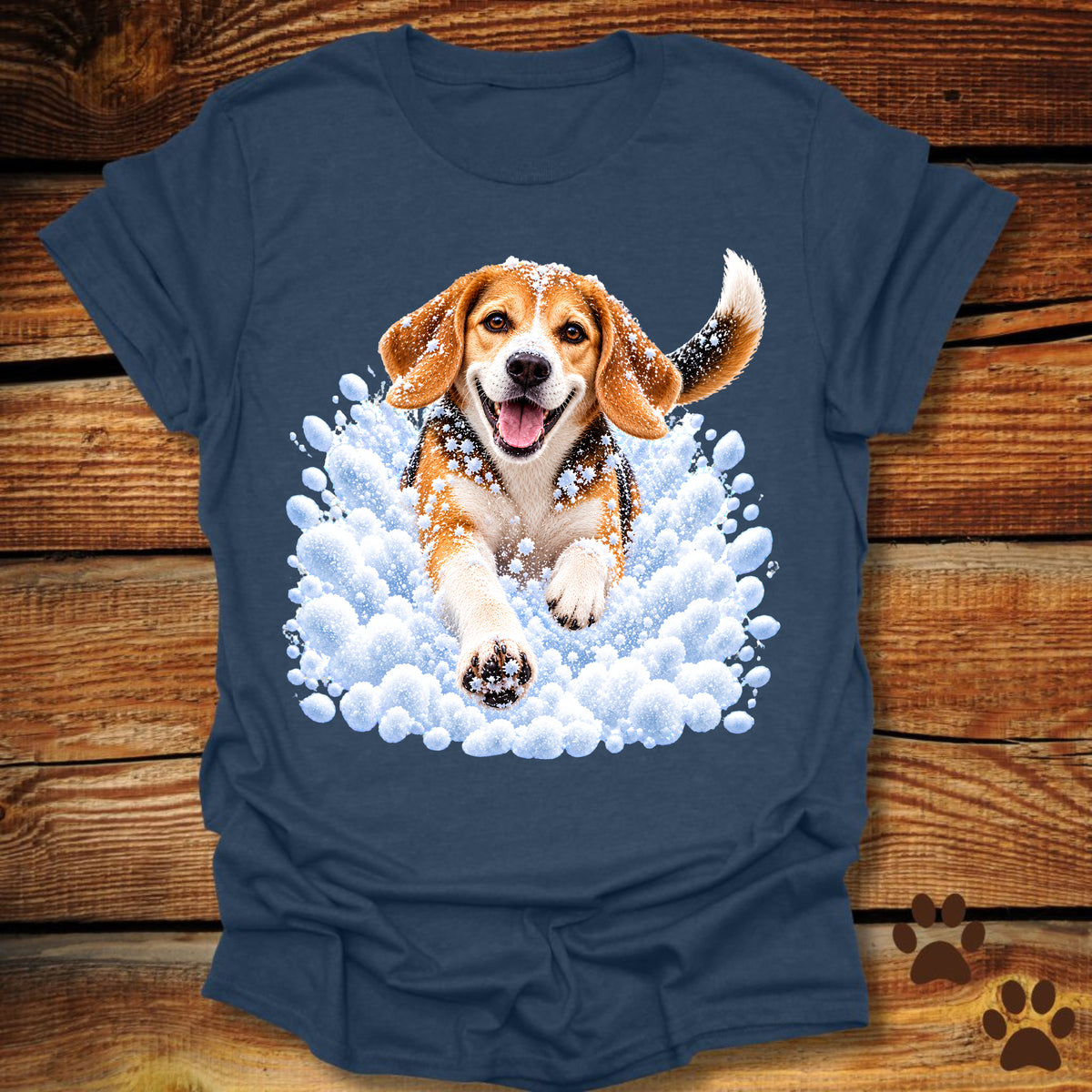 Beagle Snow Day T-Shirt - Front & Back Print