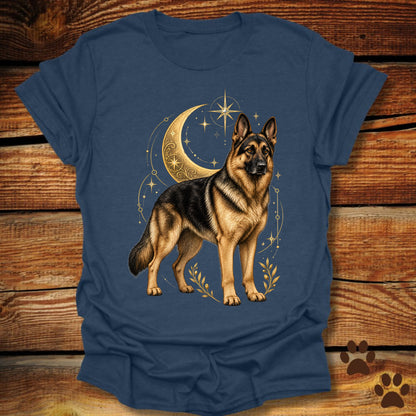 German Shepherd Celestial Moon T-Shirt
