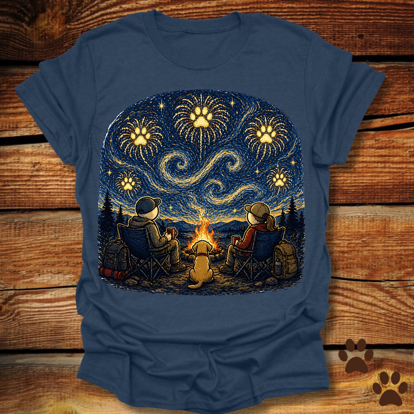 Starry Night Campfire T-Shirt