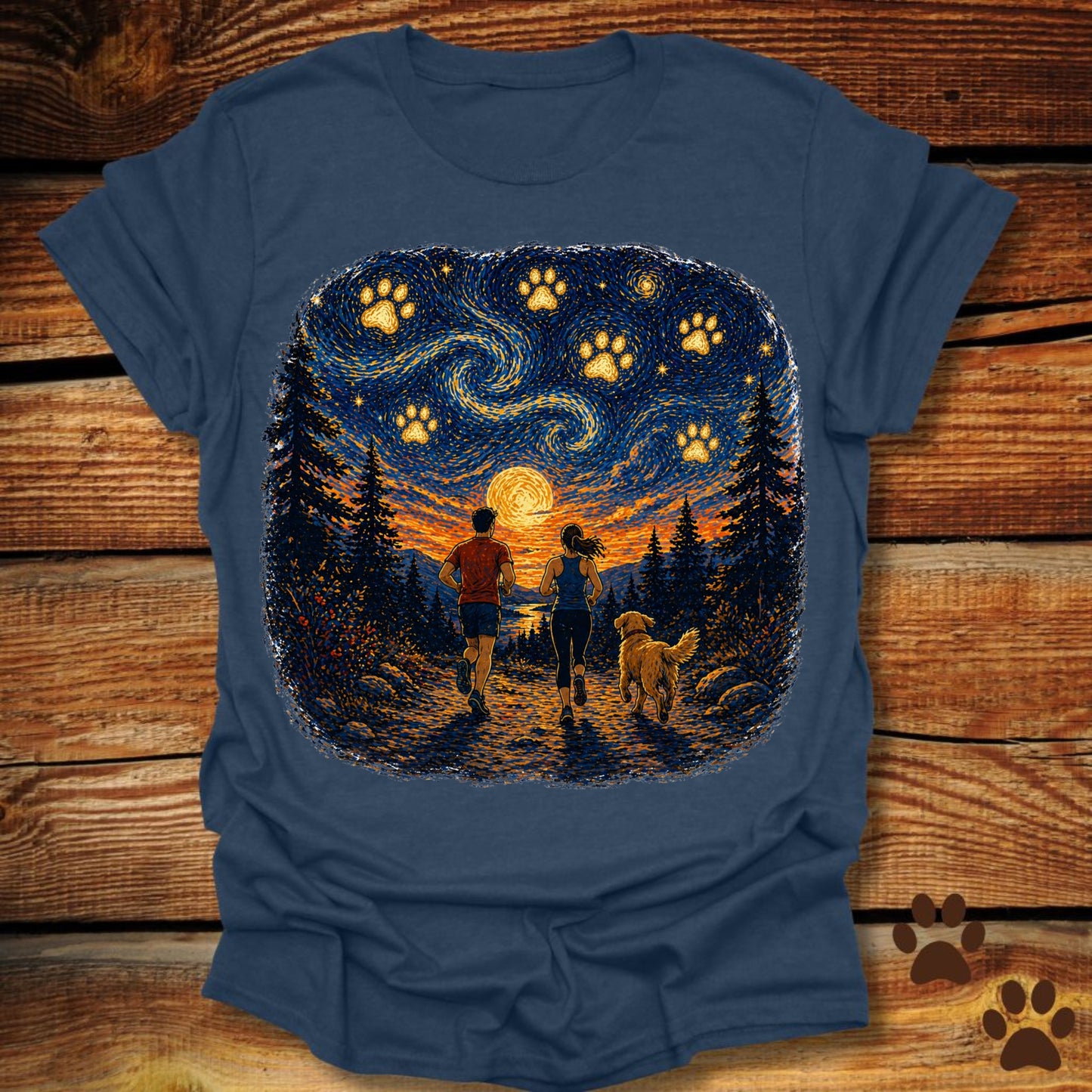 Starry Night Sunset Run T-Shirt