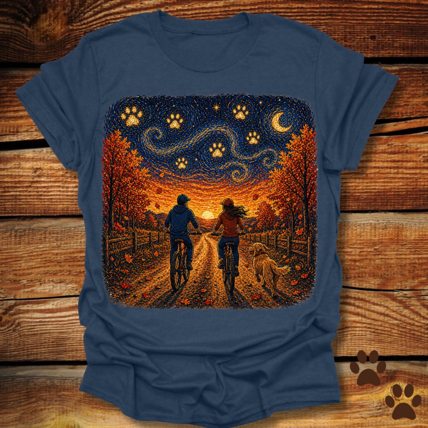 Starry Night Bike Ride T-Shirt
