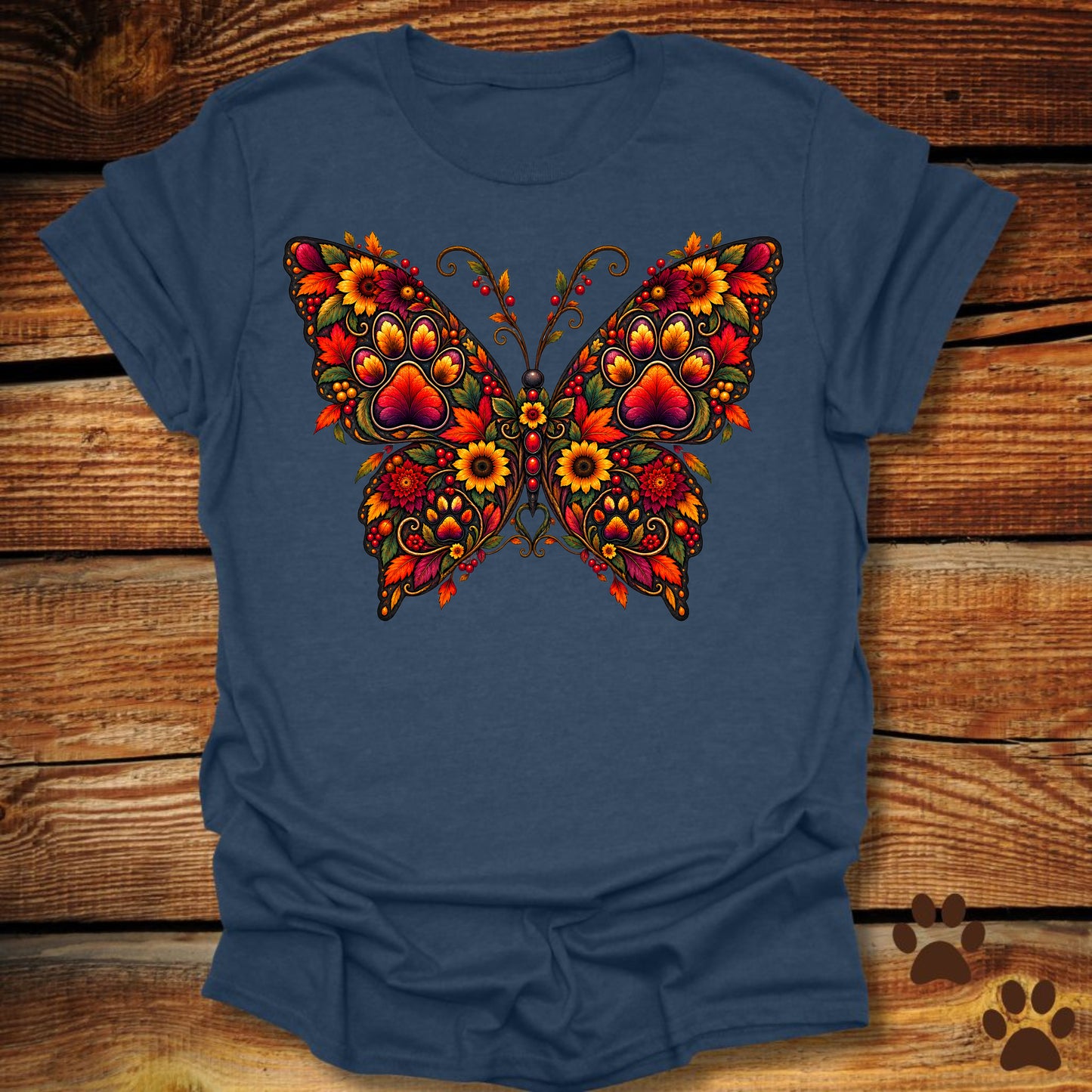 Autumn Paw Butterfly T-Shirt