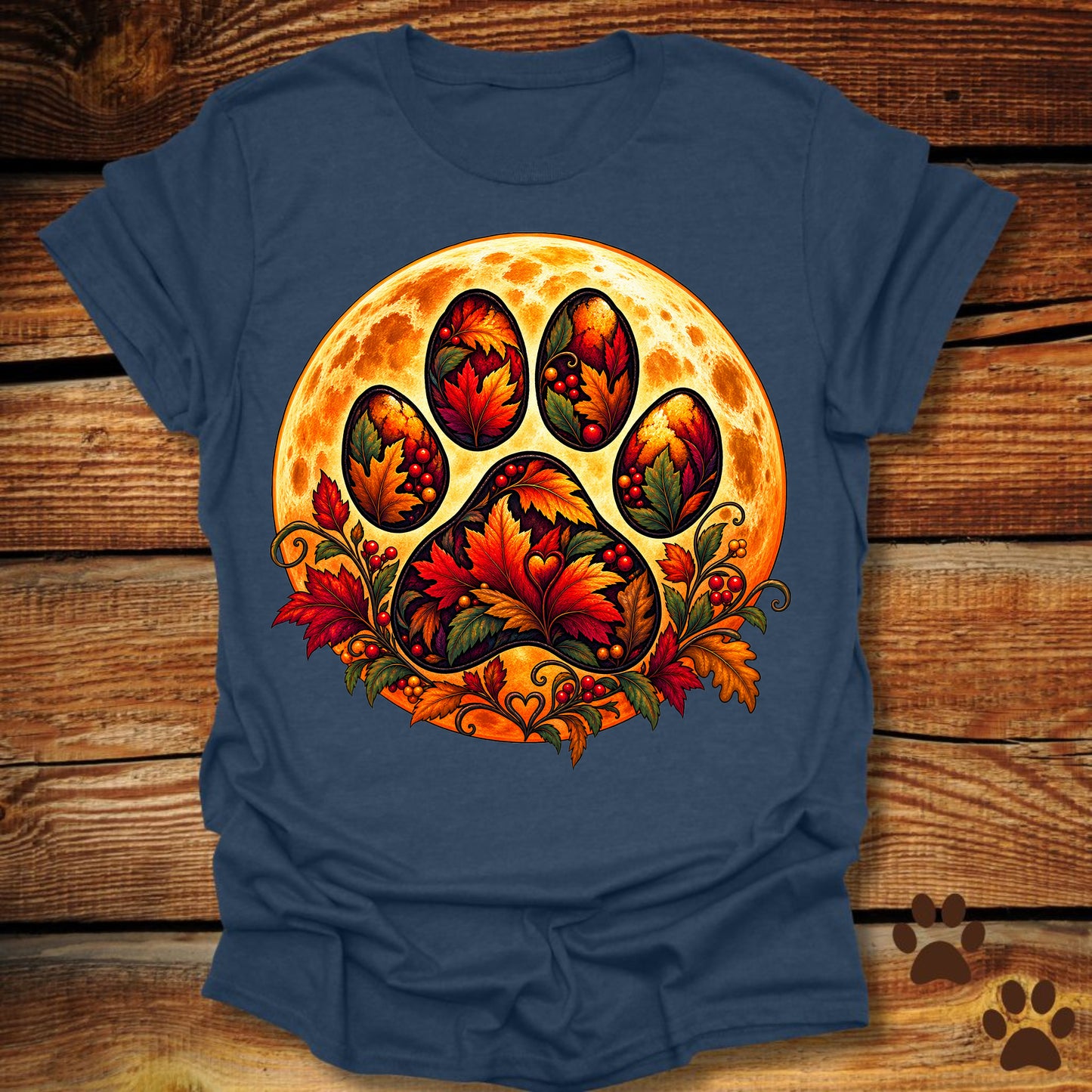 Autumn Paw Harvest Moon T-Shirt