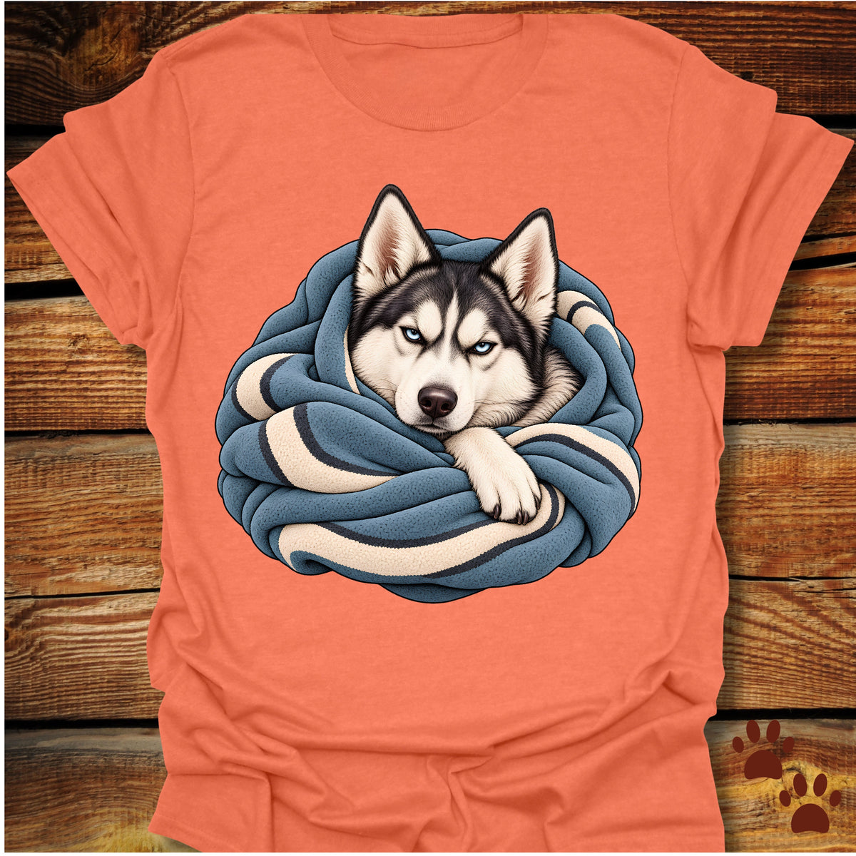 Husky Blanket Burrito T-Shirt