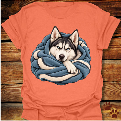 Husky Blanket Burrito T-Shirt