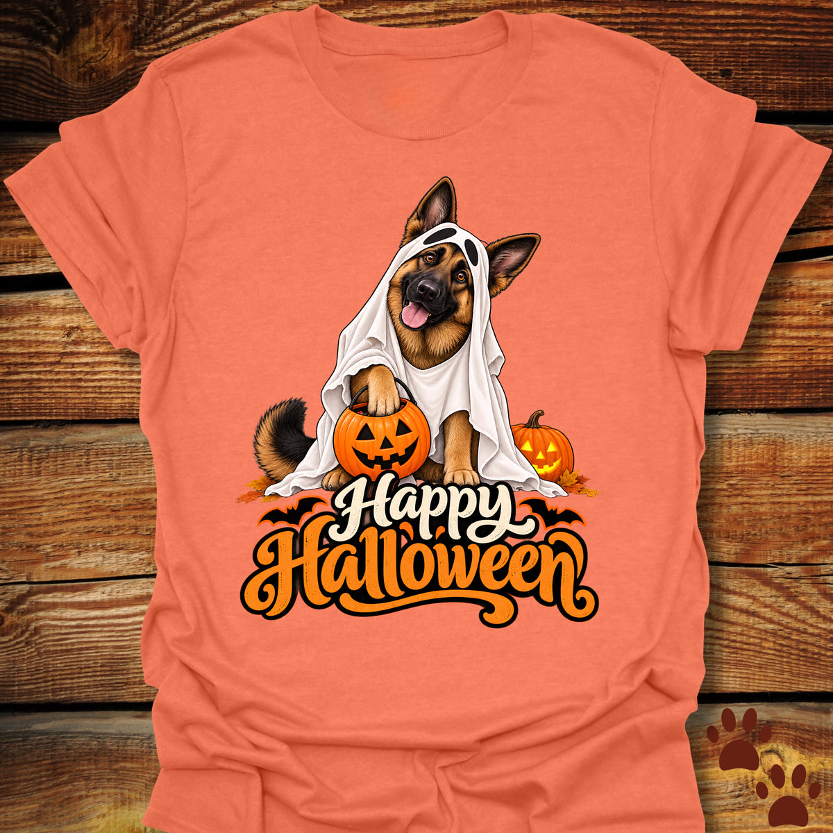 "Happy Halloween" German Shepherd T-Shirt