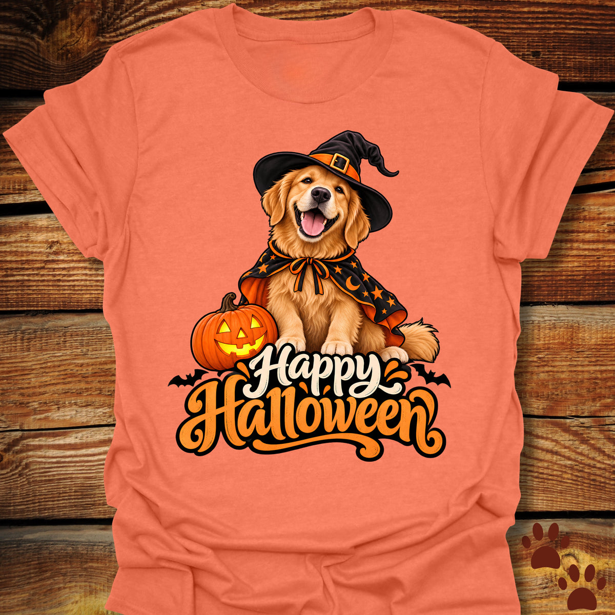 "Happy Halloween" Golden Retriever T-Shirt