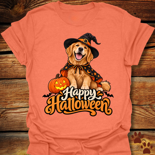 "Happy Halloween" Golden Retriever T-Shirt