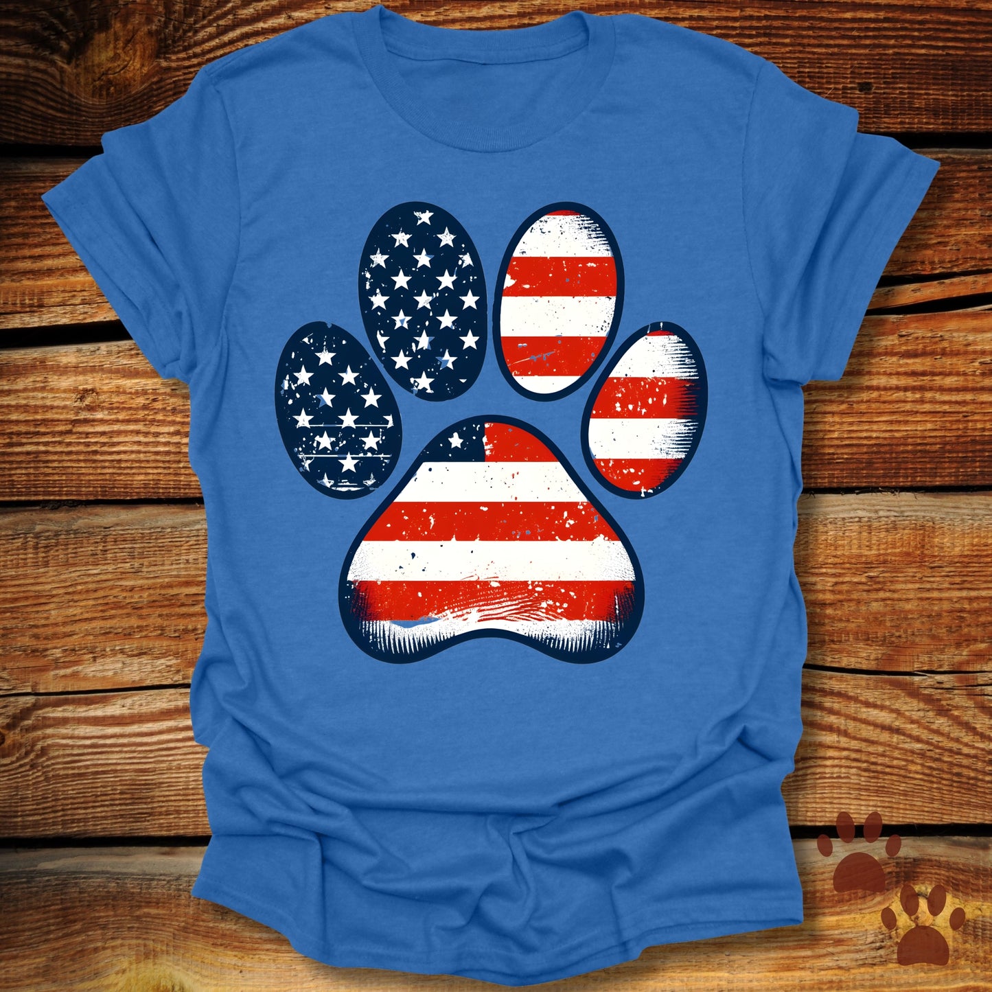 Patriotic Dog Paw T-Shirt