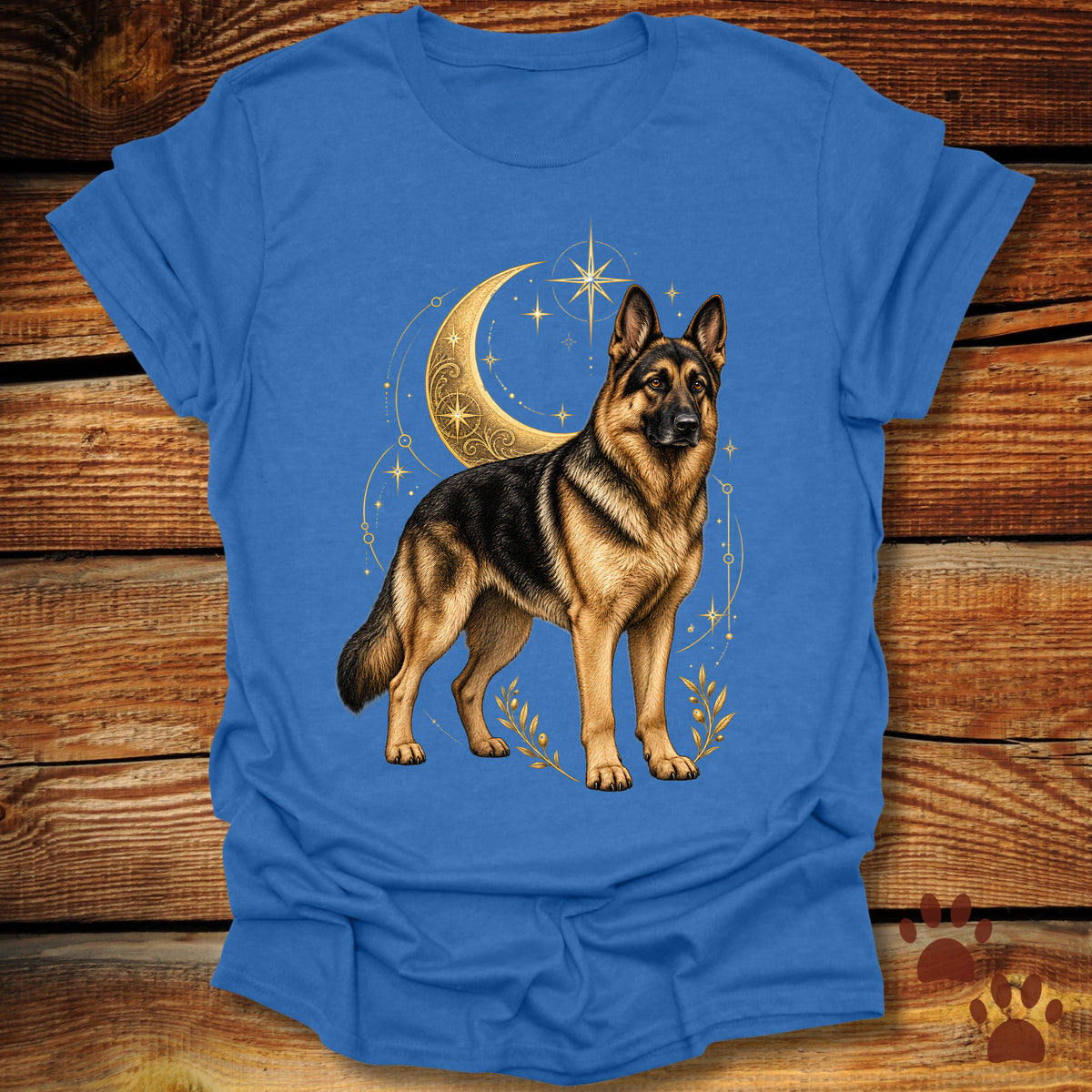 German Shepherd Celestial Moon T-Shirt
