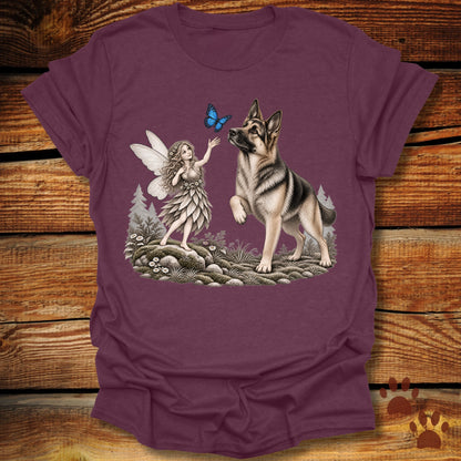 German Shepherd Whimsical Fairy T-Shirt