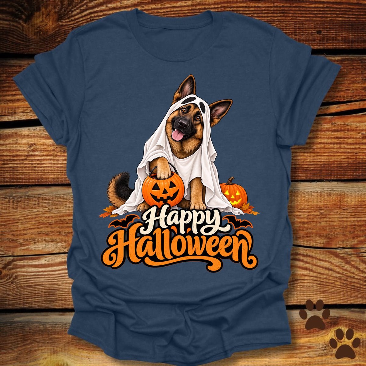 "Happy Halloween" German Shepherd T-Shirt