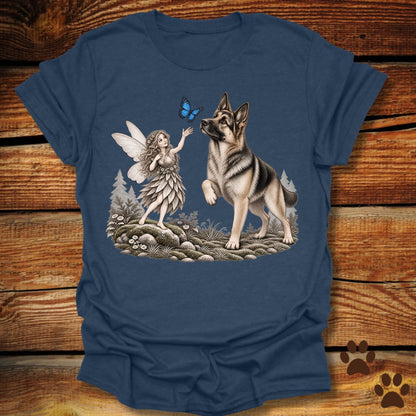 German Shepherd Whimsical Fairy T-Shirt