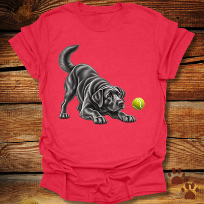Black Labrador Retriever Tennis Ball T-Shirt