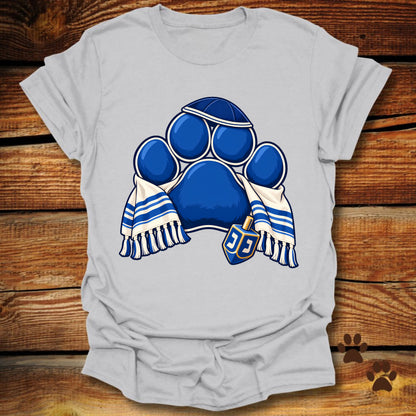 Hanukkah Paw Print Dreidel T-Shirt