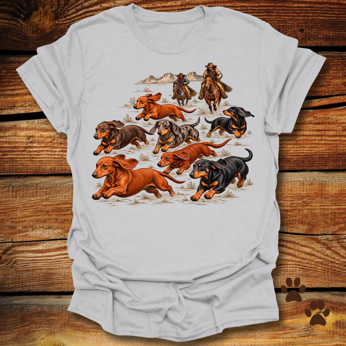 Western Wiener Dog Stampede T-Shirt