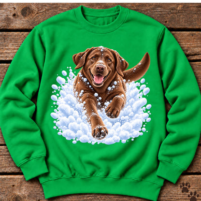 Chocolate Labrador Snow Day Sweatshirt