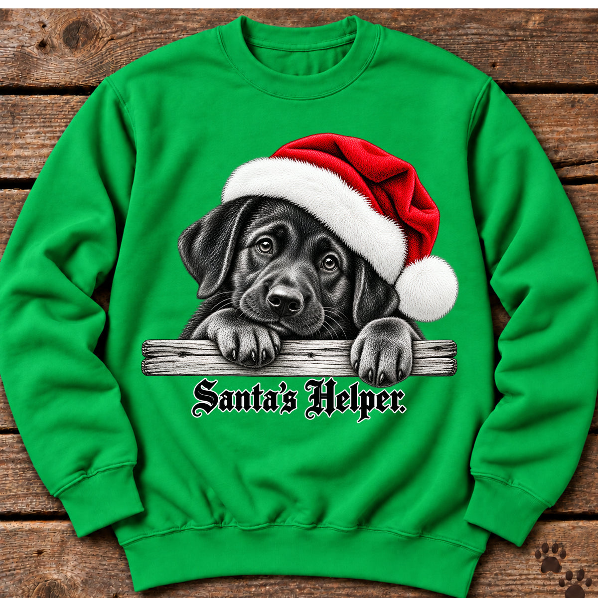 Santa’s Helper Black Labrador Sweatshirt