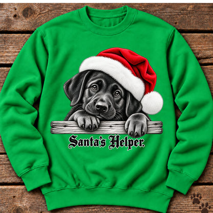 Santa’s Helper Black Labrador Sweatshirt
