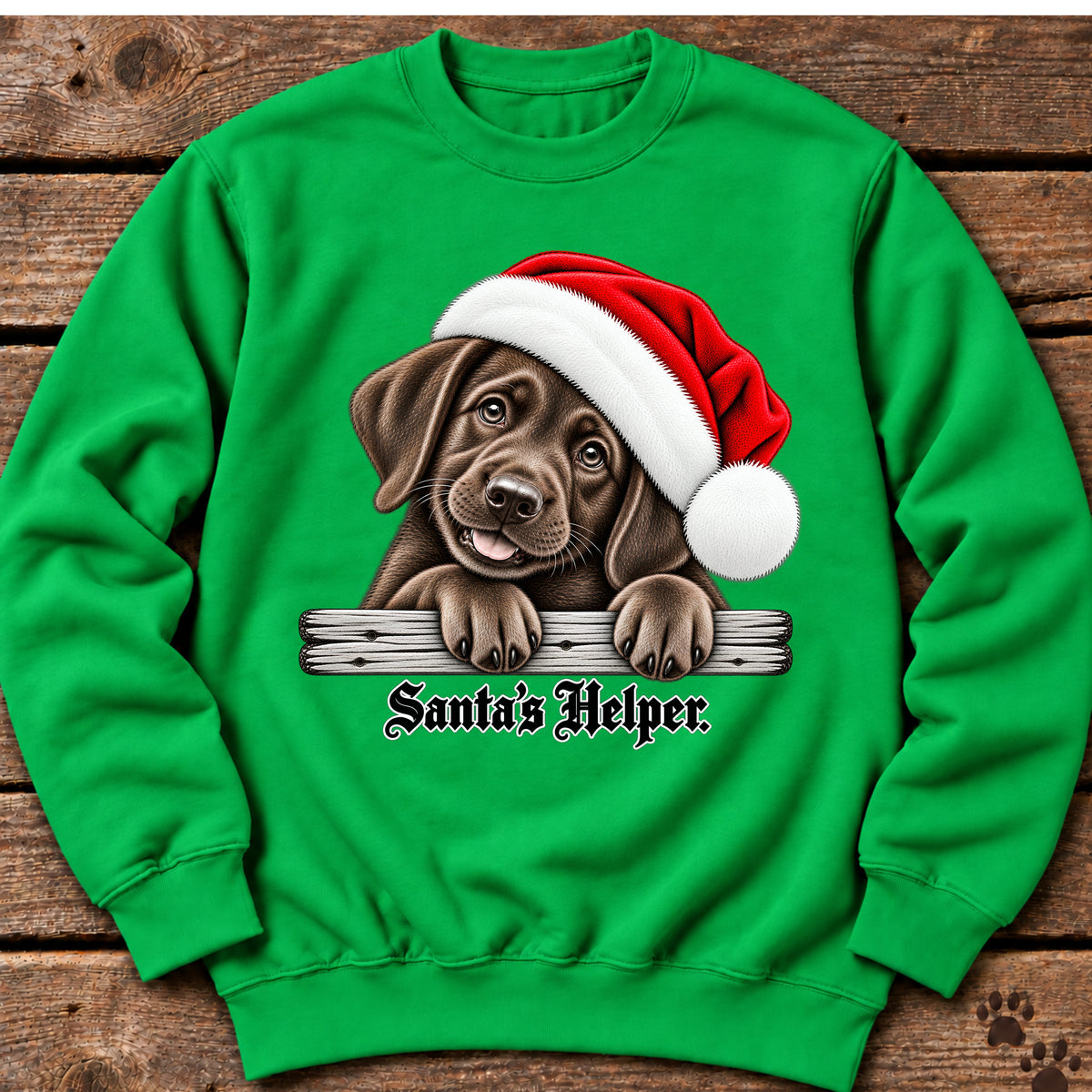 Santa’s Helper Chocolate Labrador Sweatshirt