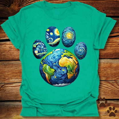 Starry Paw Van Gogh Earth Shirt