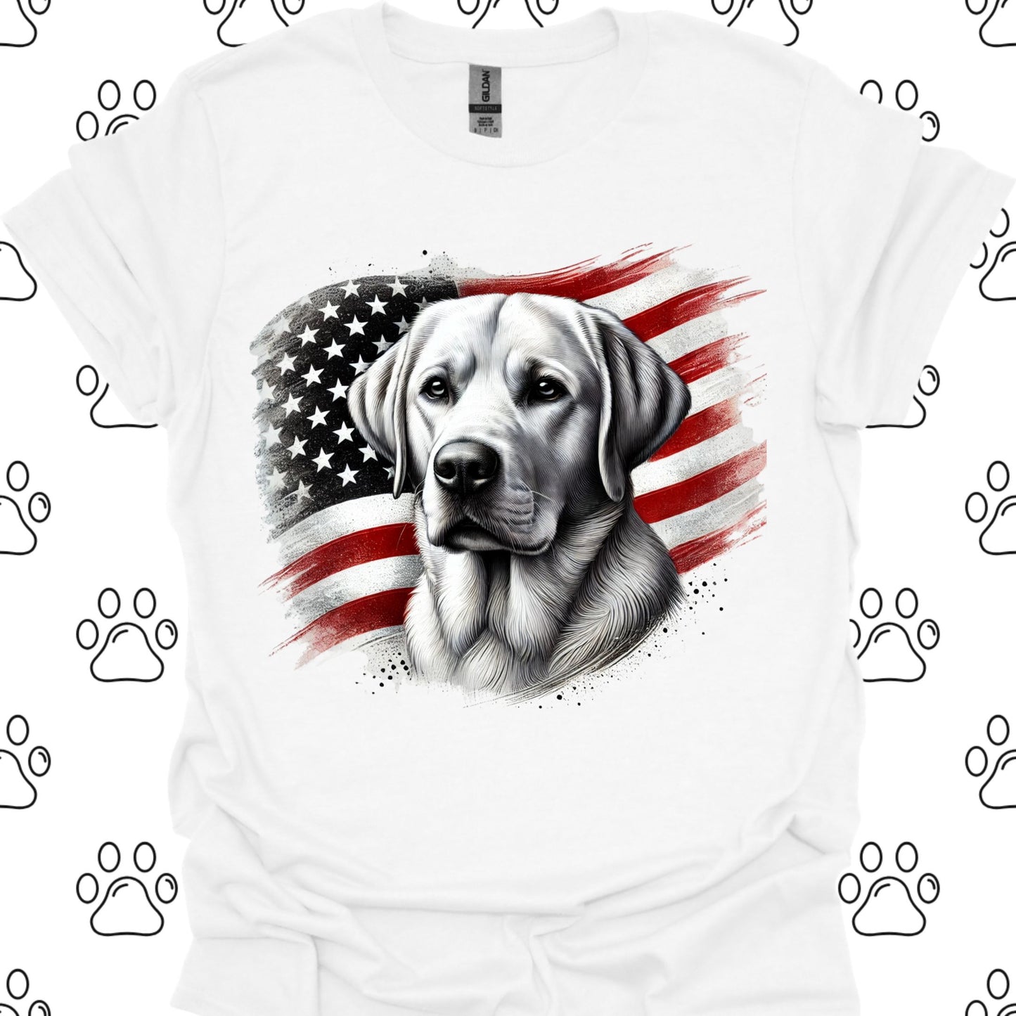 Labrador American Flag T-Shirt