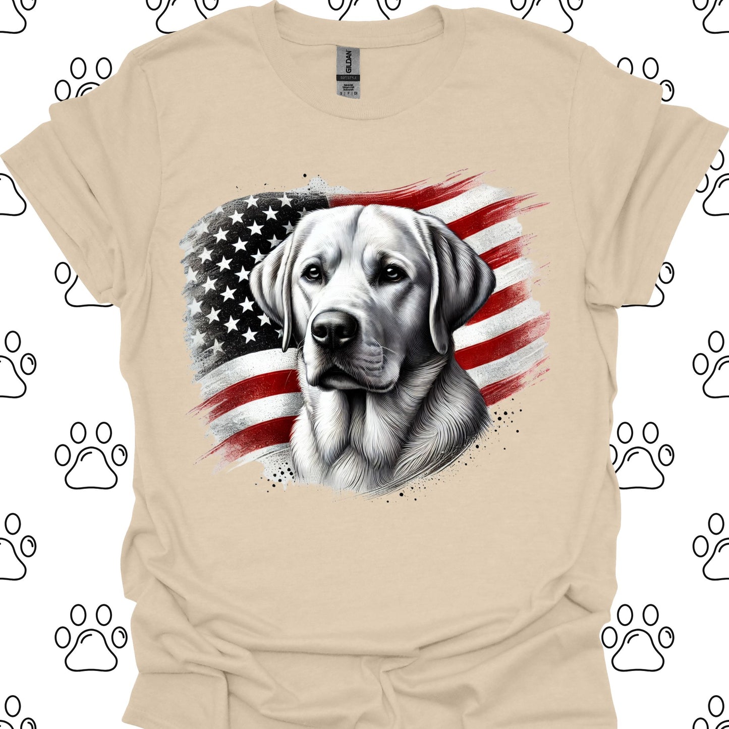 Labrador American Flag T-Shirt