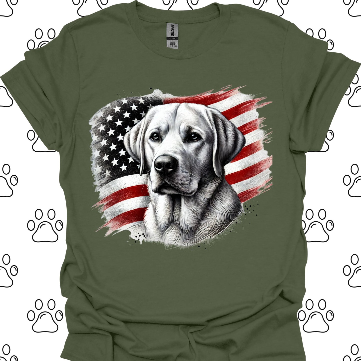 Labrador American Flag T-Shirt