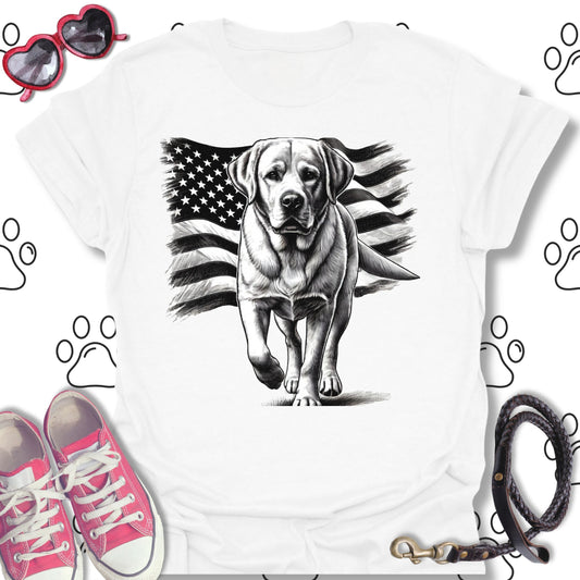 Labrador American Flag T-Shirt