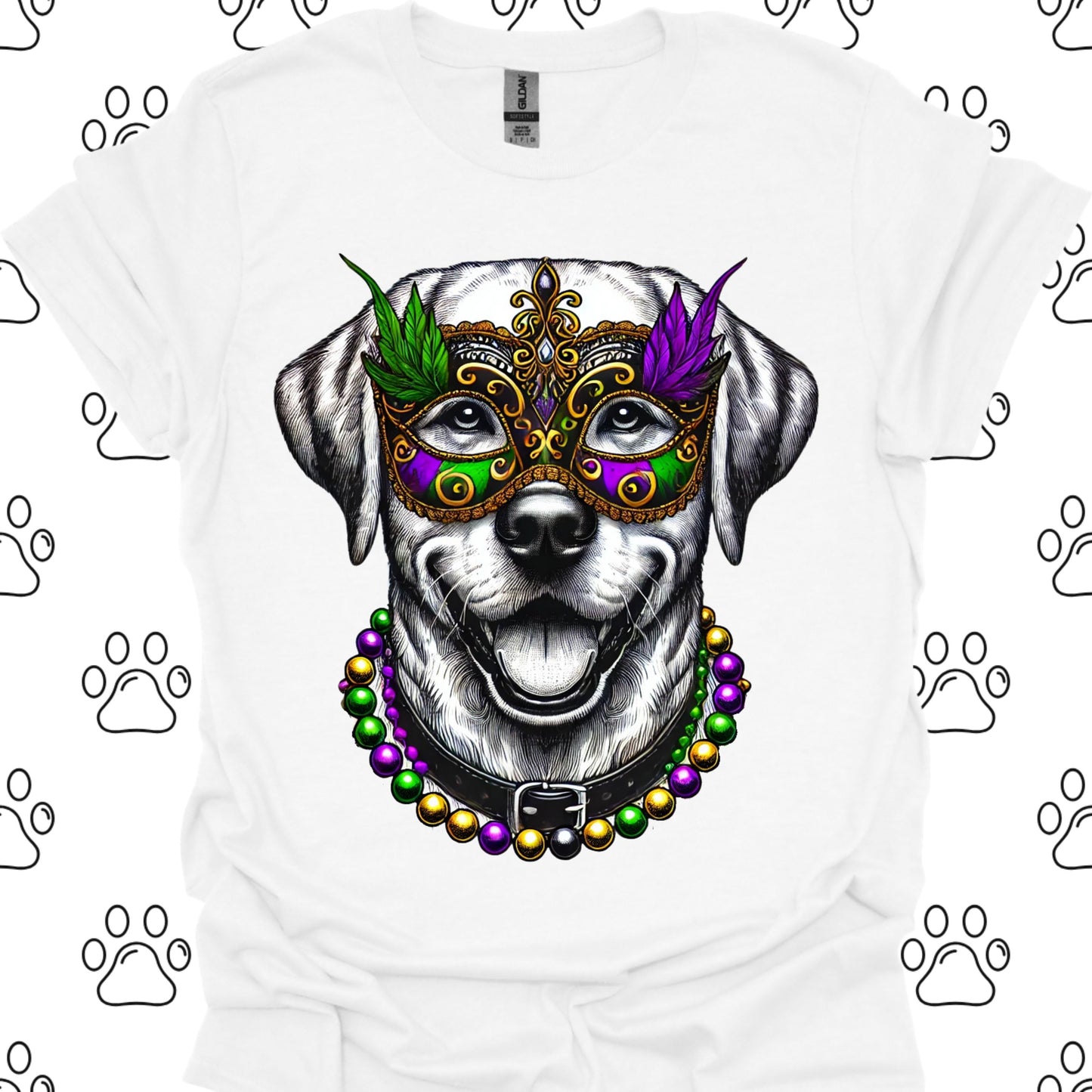 Labrador Mardi Gras Mask T-Shirt