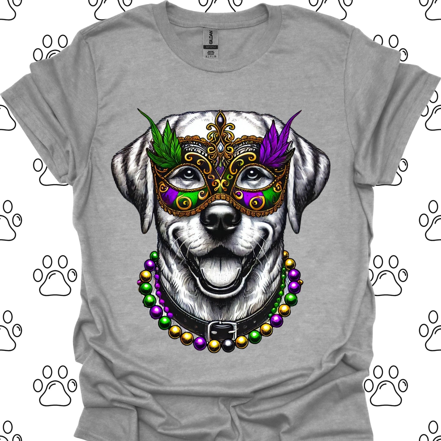 Labrador Mardi Gras Mask T-Shirt