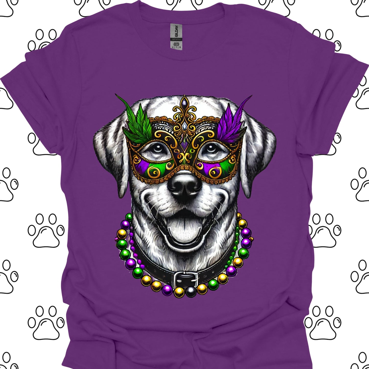 Labrador Mardi Gras Mask T-Shirt