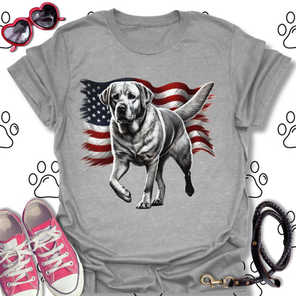 Labrador Patriotic American Flag T-Shirt