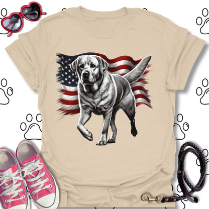 Labrador Patriotic American Flag T-Shirt