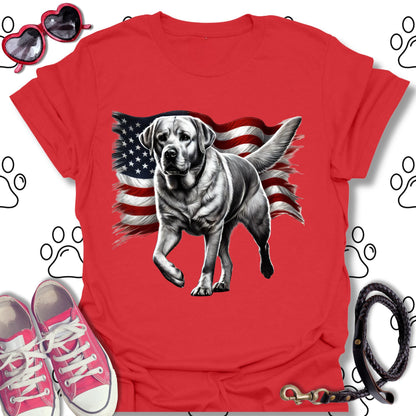 Labrador Patriotic American Flag T-Shirt