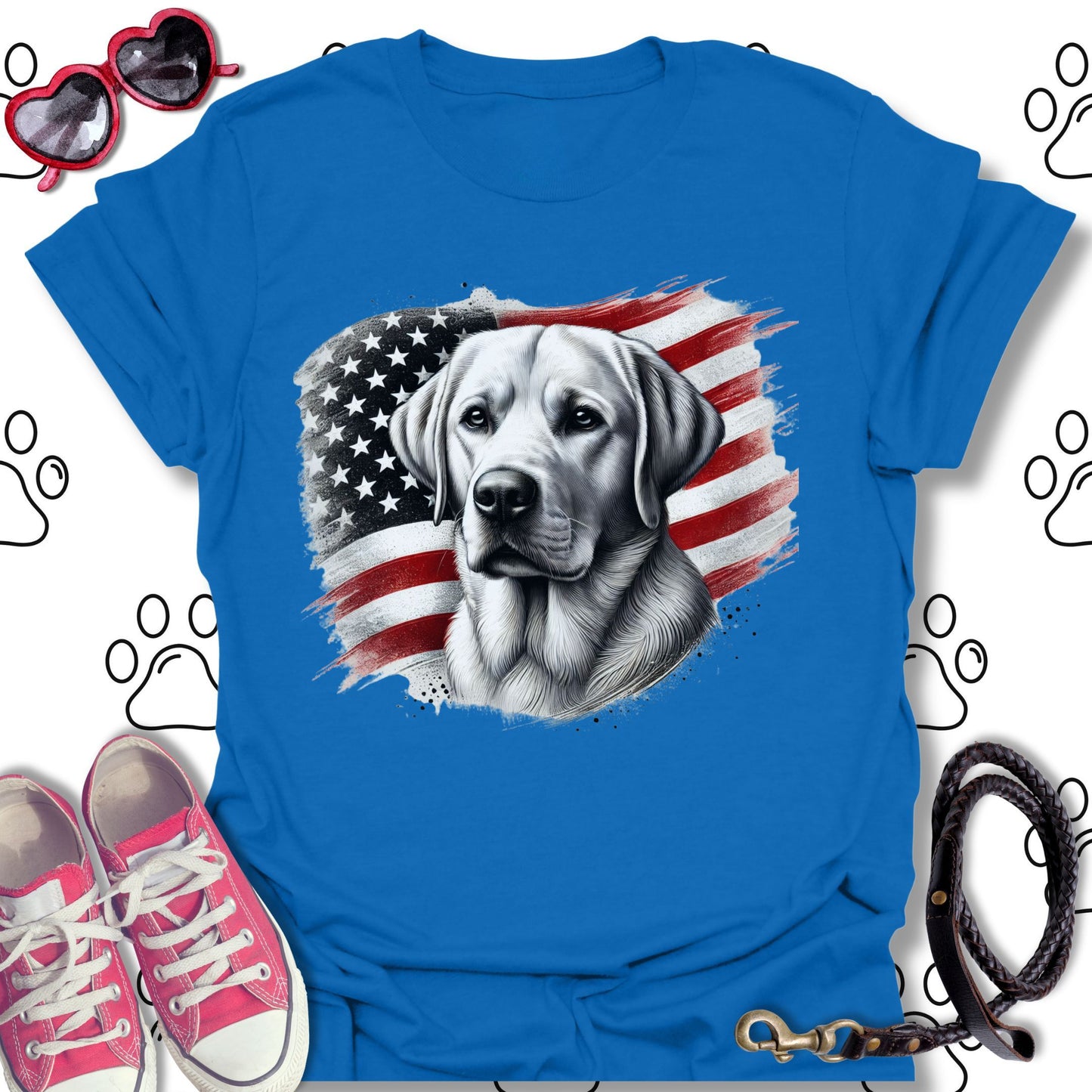 Labrador American Flag T-Shirt