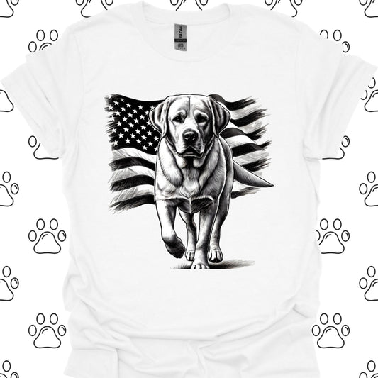 Labrador American Flag T-Shirt